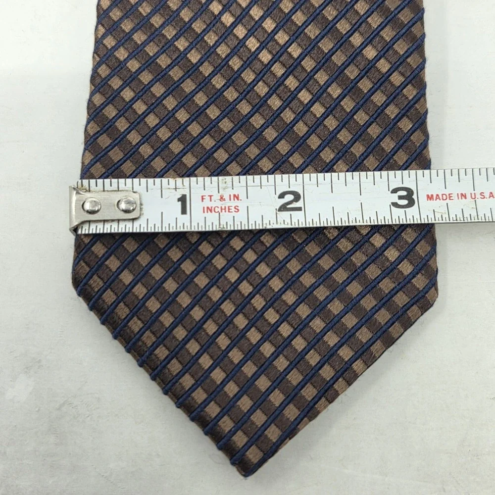 Donald J. Trump Signature Collection Mens Tie Brown Geometric Silk